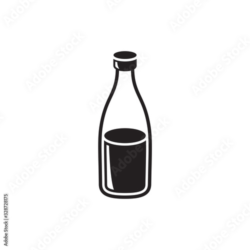 bottle icon in trendy flat design 