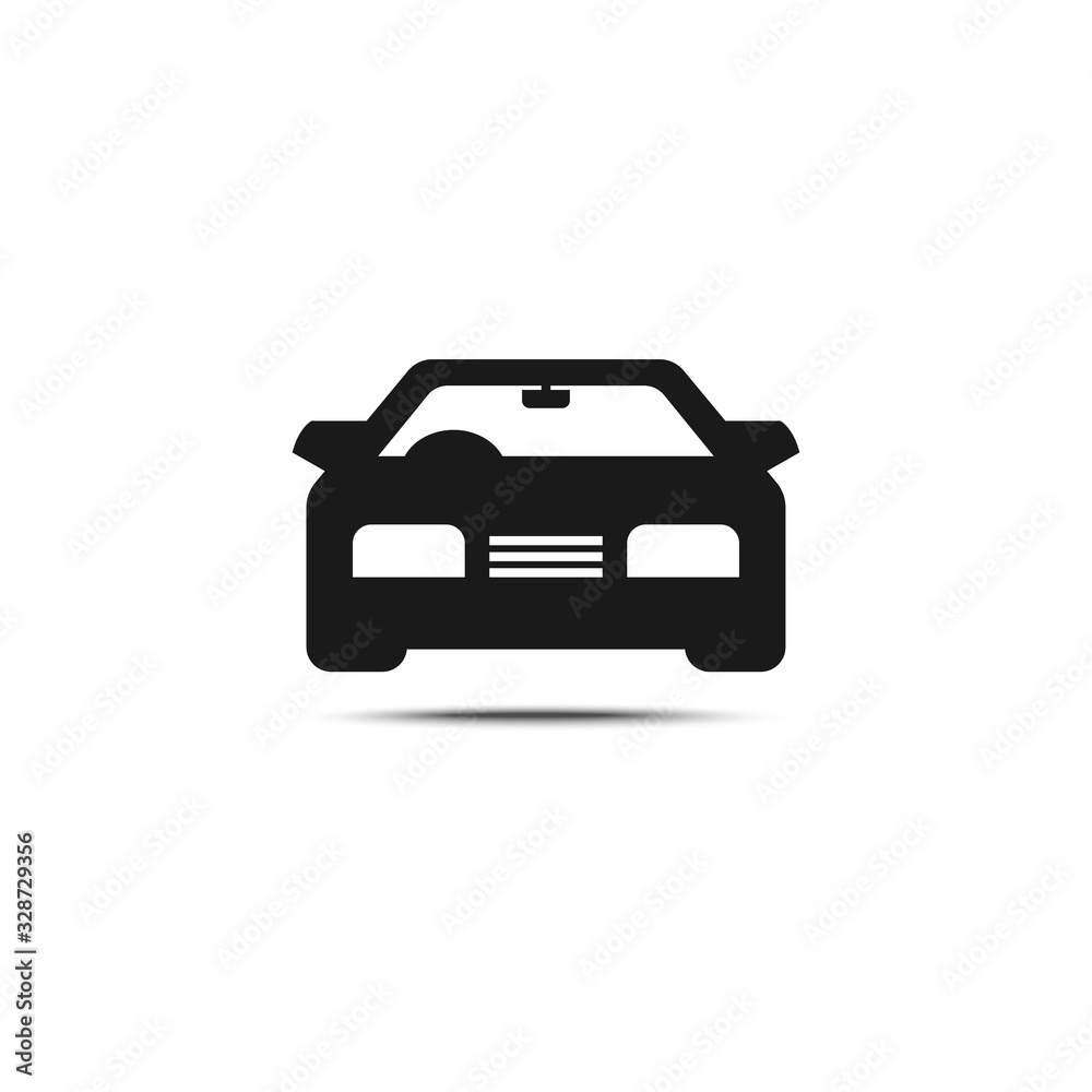 solid icons for black car front,vector illustrations
