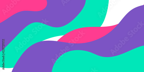 Fototapeta Wave Liquid Memphis Presentation Background. Vector illustration design for presentation, banner, cover, web, flyer, card, poster, wallpaper, texture, slide, magazine, and powerpoint. 