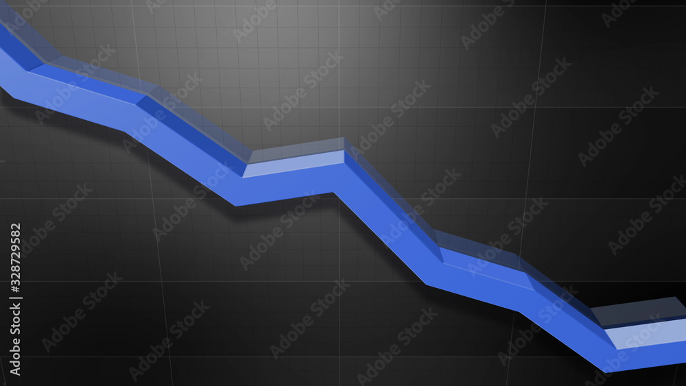 Fototapeta premium Business Economy Data Graph Chart Bar Growth Success 3D illustration background