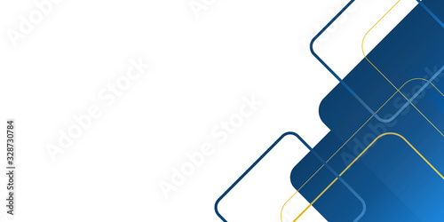 Blue yellow white abstract presentantion background. Vector illustration design for presentation, banner, cover, web, flyer, card, poster, wallpaper, texture, slide, magazine, and powerpoint. 