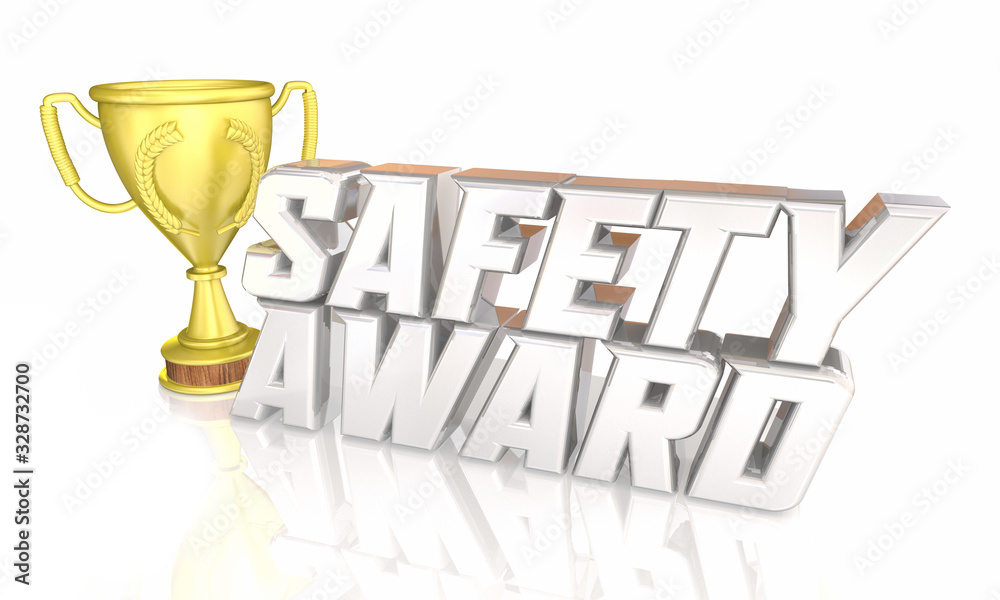 Safety Award Prize Trophy Winner Most Safe Recognition 3d Animation