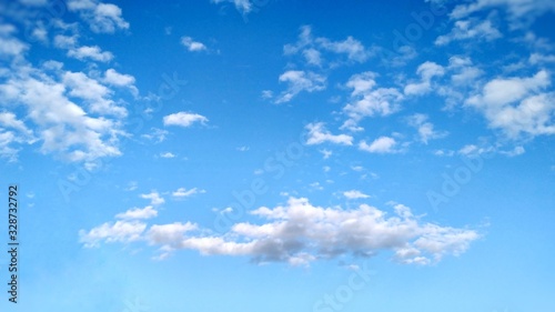 blue sky with clouds nature background.