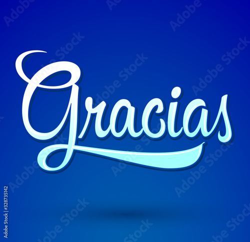 Gracias Thank you Spanish text vector design.