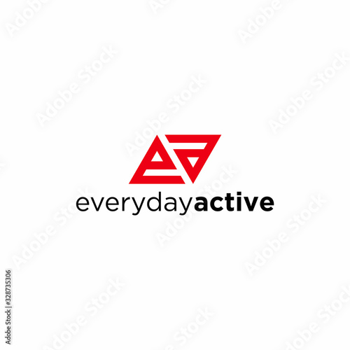 Bold and strong logo design of letter ea with clean background - EPS10 - Vector.