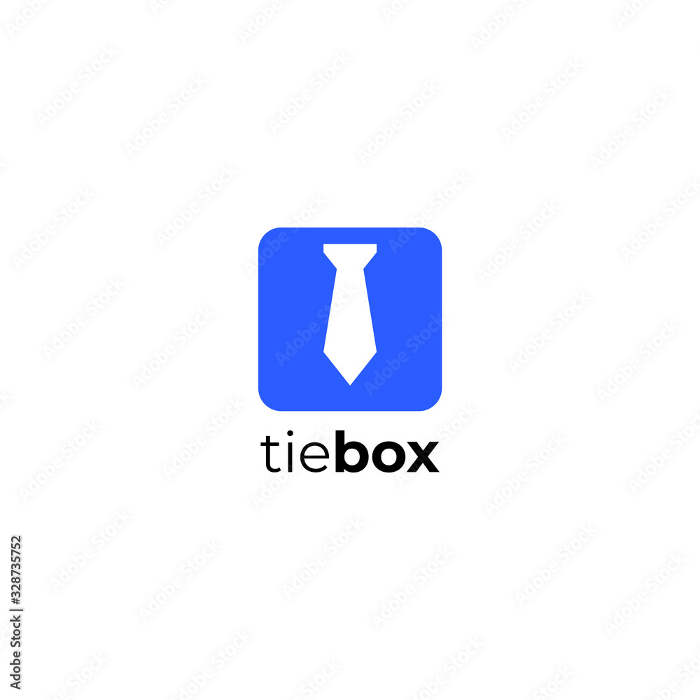 Simple logo design of the tie and box with white background - EPS10 - Vector. Simple logo design of the tie and box with white background - EPS10 - Vector.