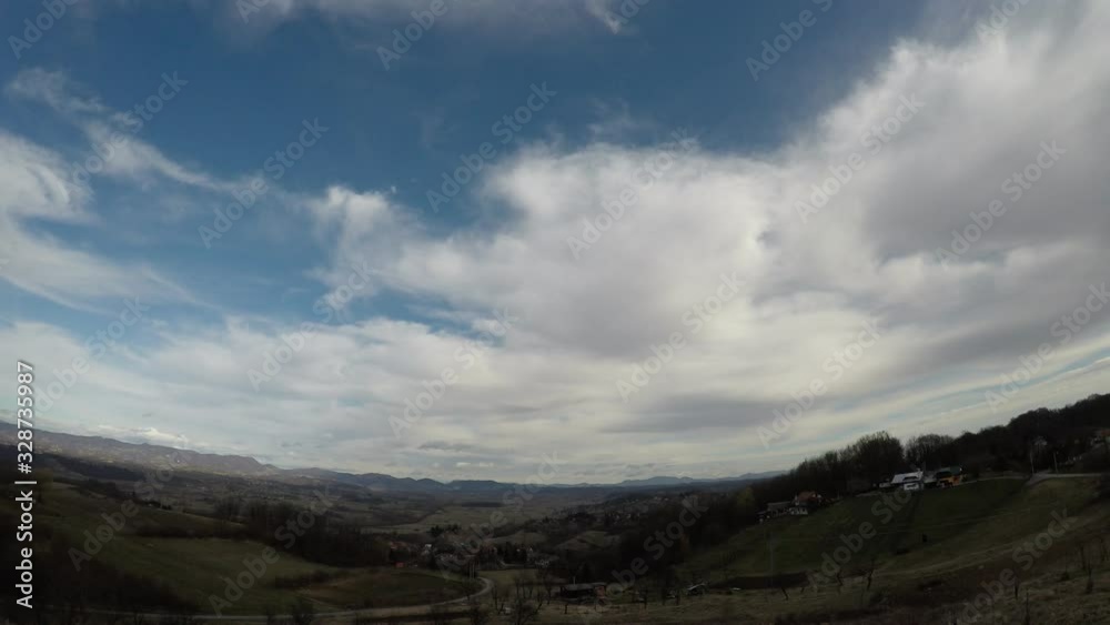 Time lapse clouds, morning, Croatia, wide angle Time lapse clouds, morning, Croatia, wide angle
