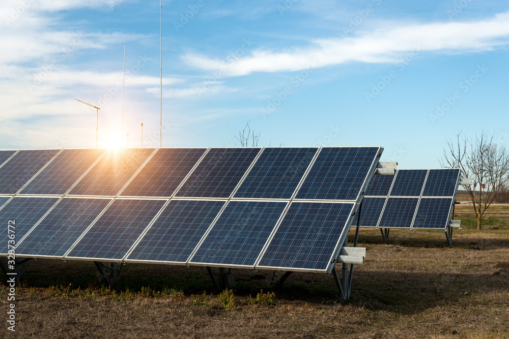 Solar panel, photovoltaic, alternative electricity source - concept of sustainable resources