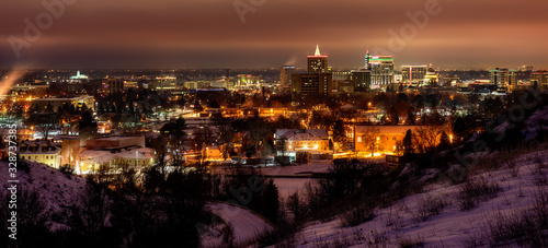 Boise city skyline in winter with snow on the ground © knowlesgallery