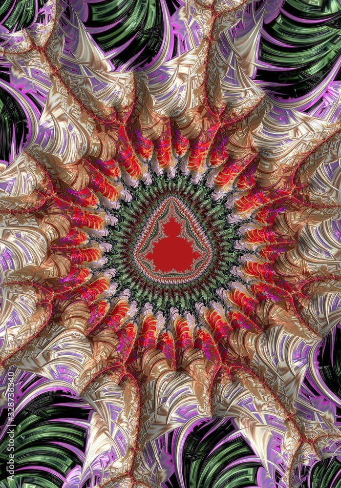 Fototapeta premium Fractal Abstract Art Background Wallpaper