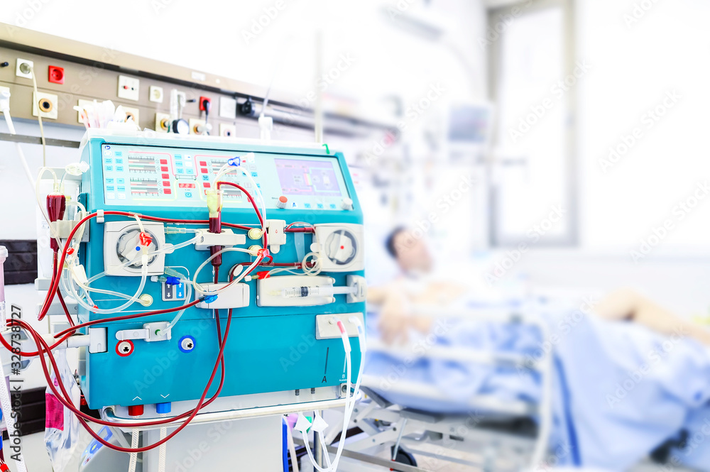 Patient on hemodialysis in intensive care unit Patient on hemodialysis in intensive care unit