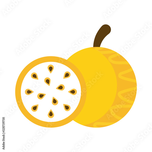 fresh and delicious pitahaya on white background