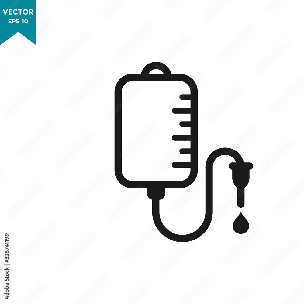 infuse icon in trendy flat style, blood bag icon, iv bag,intravenous bag infuse icon in trendy flat style, blood bag icon, iv bag,intravenous bag