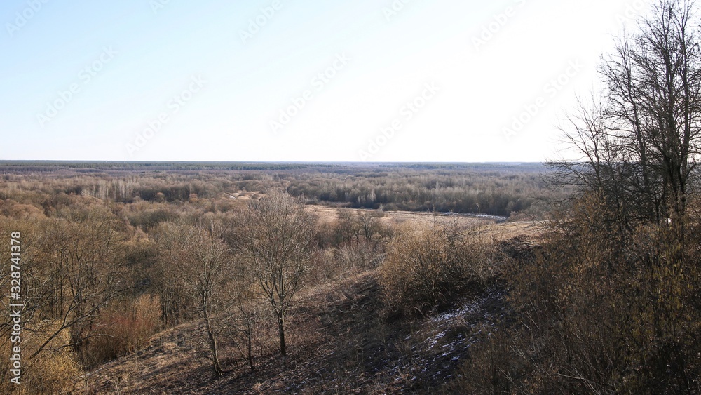 Landscape in early spring outside the city. Landscape in early spring outside the city.
