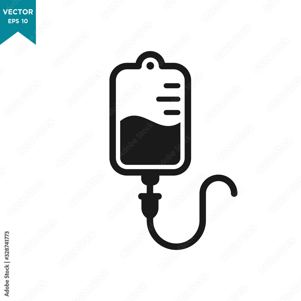 infuse icon in trendy flat style, blood bag icon, iv bag,intravenous bag infuse icon in trendy flat style, blood bag icon, iv bag,intravenous bag