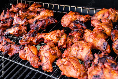 Grilled chicken hot wings photograph