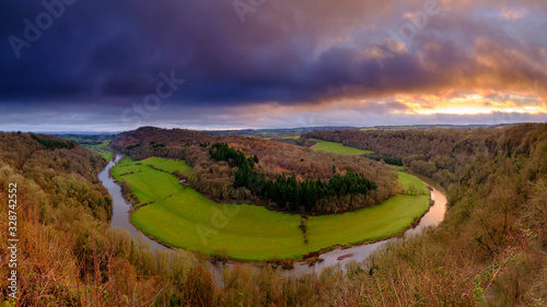 Sunrise over the River Wye from Symonds Yat Rock photo
