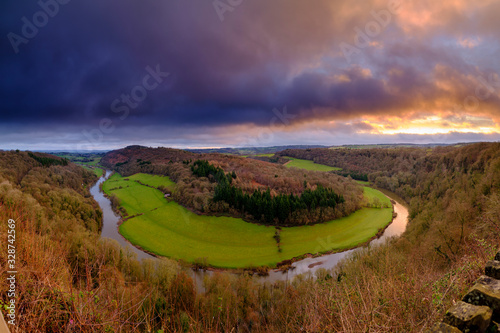 Sunrise over the River Wye from Symonds Yat Rock photo