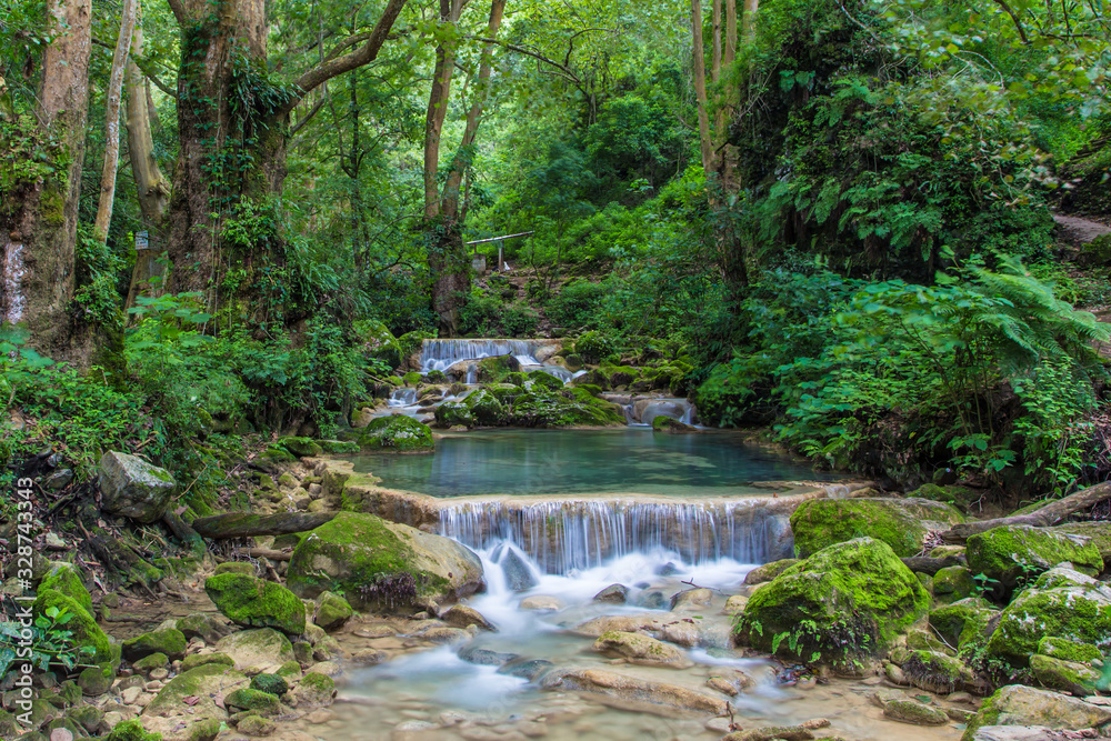 Rainforest river long exposure