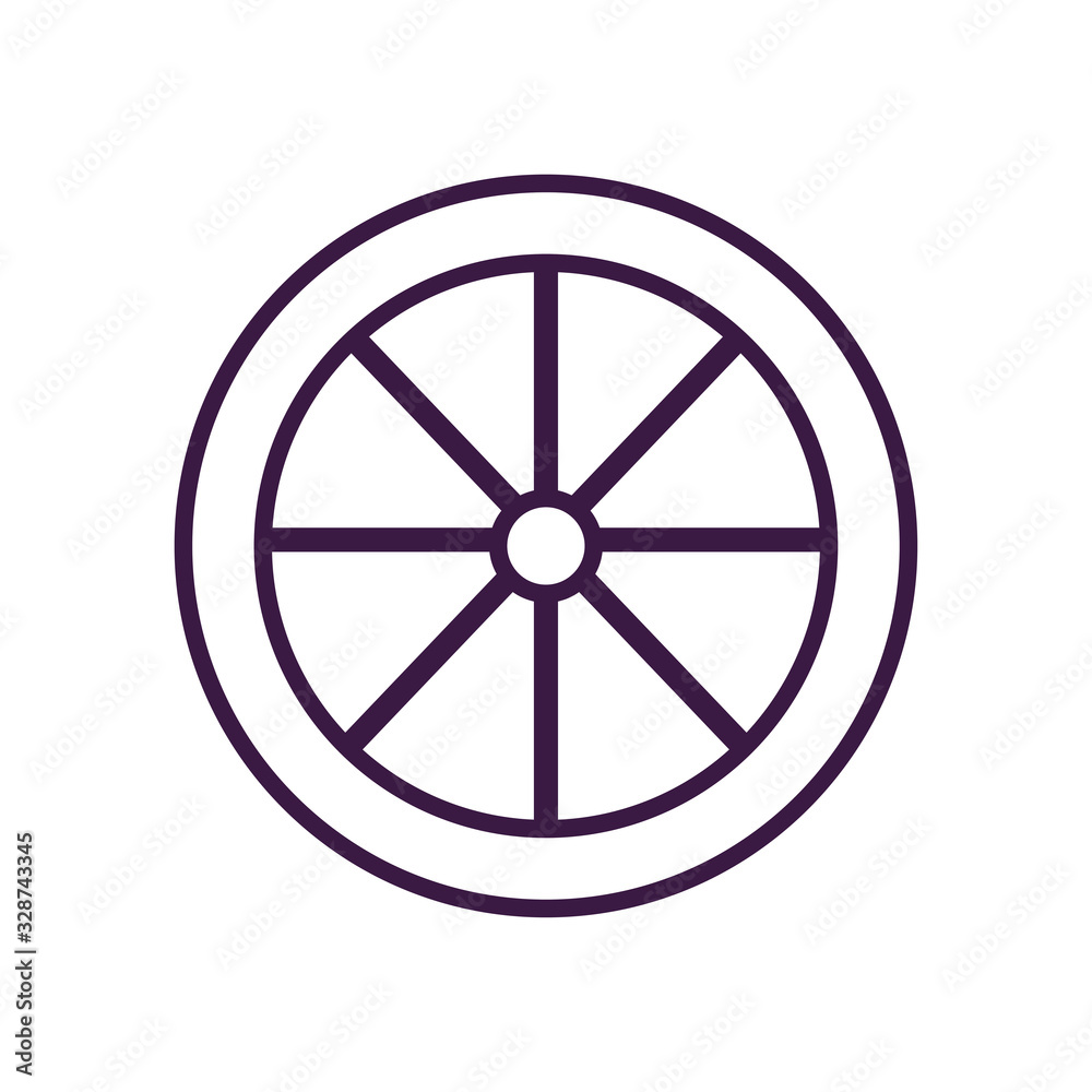 Isolated lemon fruit line style icon vector design