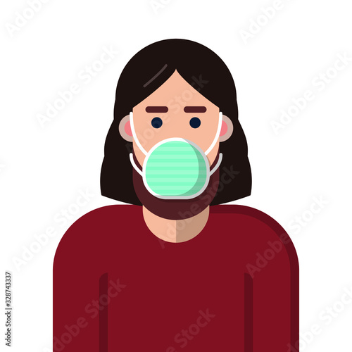 a nice character with protective mask