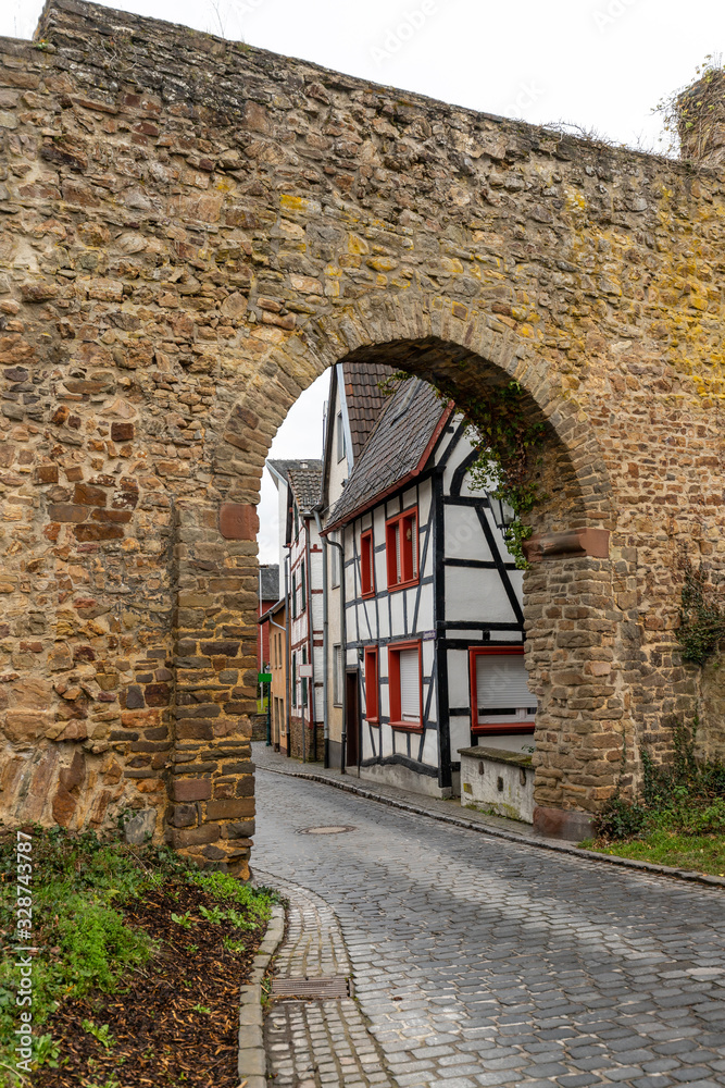 Archway of the historic city wall in Bad Muenstereifel