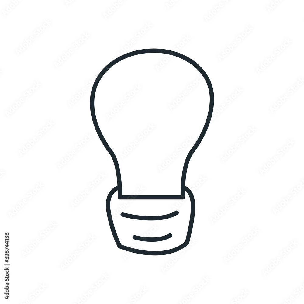 Isolated electric light bulb line style icon vector design Isolated electric light bulb line style icon vector design