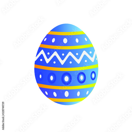 easter egg on white background