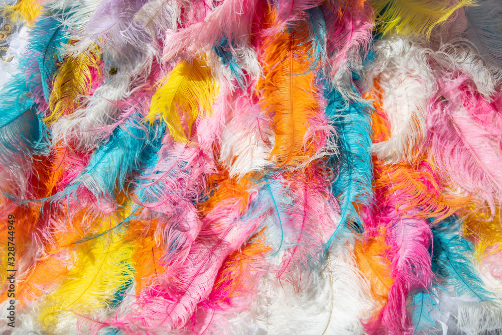 Festal colorful mosaic of feathers Festal colorful mosaic of feathers