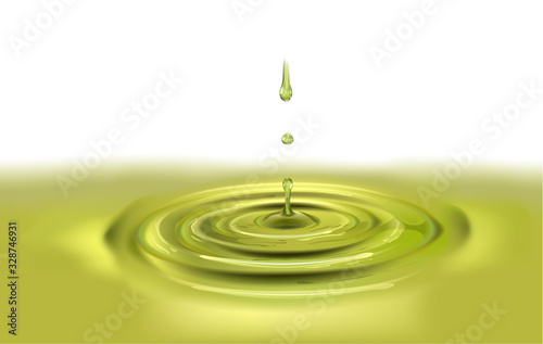 Olive oil (sweet, salad) - splash, ripple, drops, natural, organic