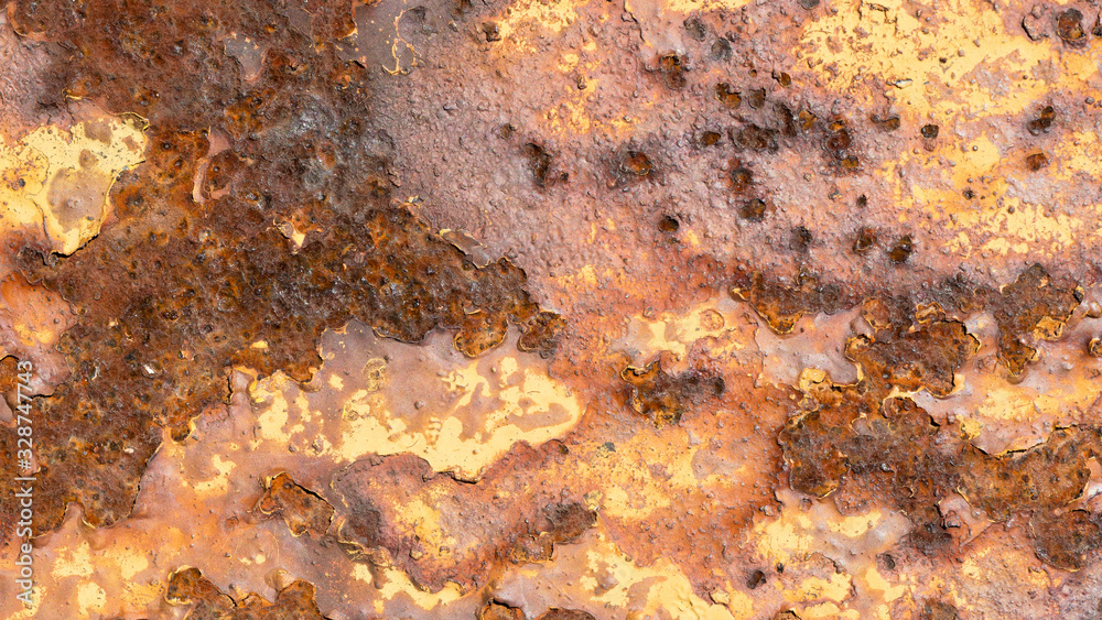 Rusty yellow metal surface for backgrounds Rusty yellow metal surface for backgrounds