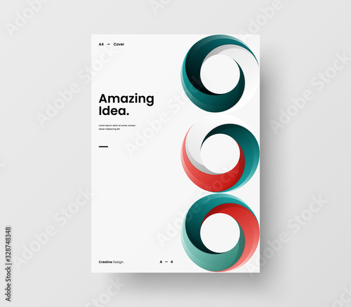 Amazing business presentation vector A4 vertical orientation front page mock up. Modern corporate report cover abstract geometric illustration design layout. Company identity brochure template.