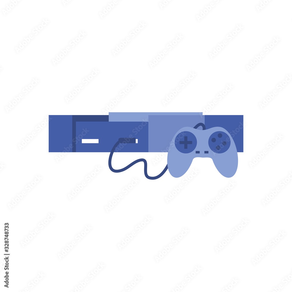 Isolated videogame control with console line style icon vector design