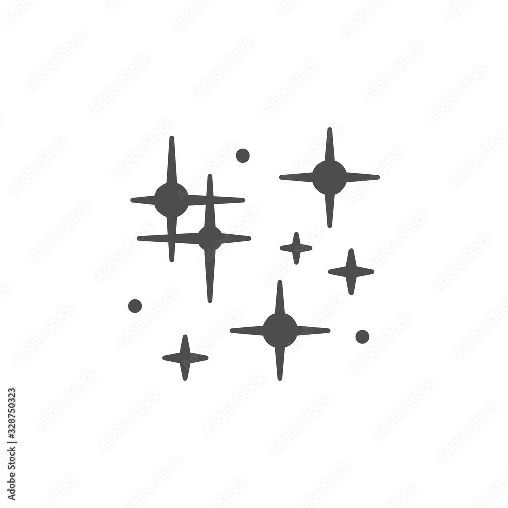 Sparkling and twinkling glyph icon Sparkling and twinkling glyph icon