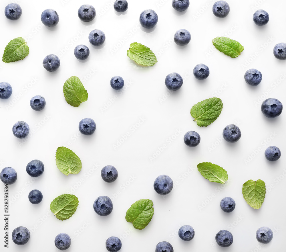 Frame of fresh berries on white background. Top view Frame of fresh berries on white background. Top view