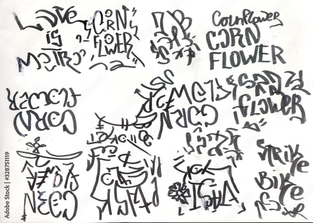 handwritten texts, handwritten letters lettering