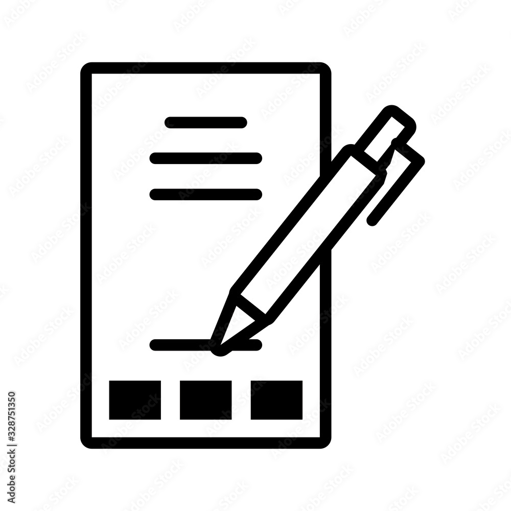 sheet and pen on white background sheet and pen on white background