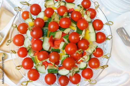 Catering and guest meals during the event. Quick mini snacks in a special beautiful dish.
