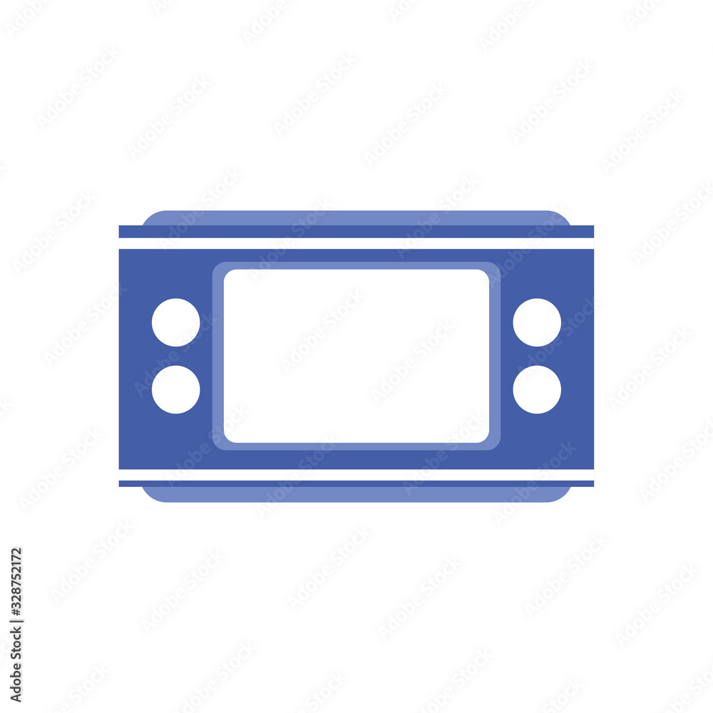 Isolated videogame portable console control line style icon vector design Isolated videogame portable console control line style icon vector design