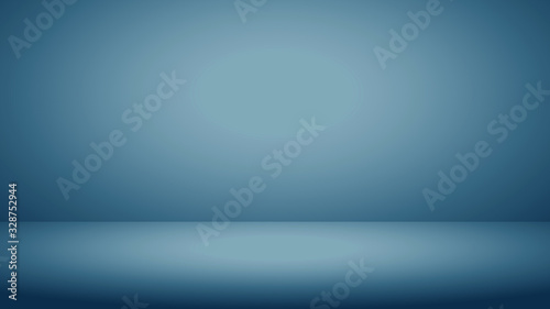 Abstract luxury beautiful dark blue gradient background backdrop used for display product ad and website template