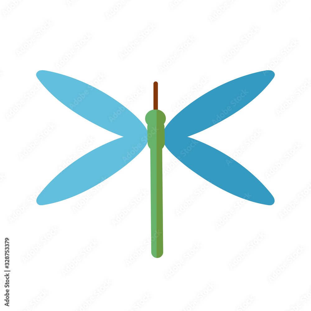dragonfly insect icon, flat style dragonfly insect icon, flat style