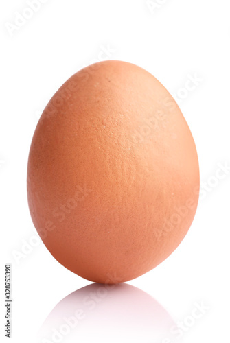 Fresh egg isolated on white background.