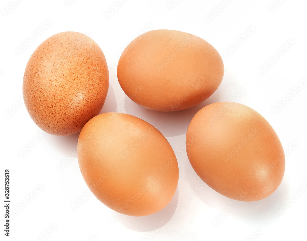 Fresh eggs isolated on white background. Fresh eggs isolated on white background.