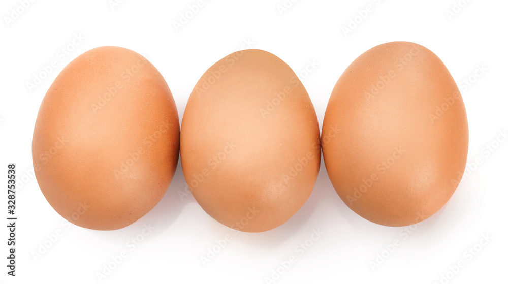Fresh eggs isolated on white background. Fresh eggs isolated on white background.