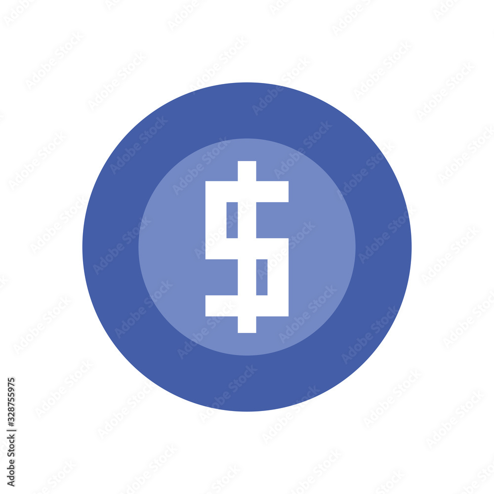 Isolated money coin line style icon vector design Isolated money coin line style icon vector design