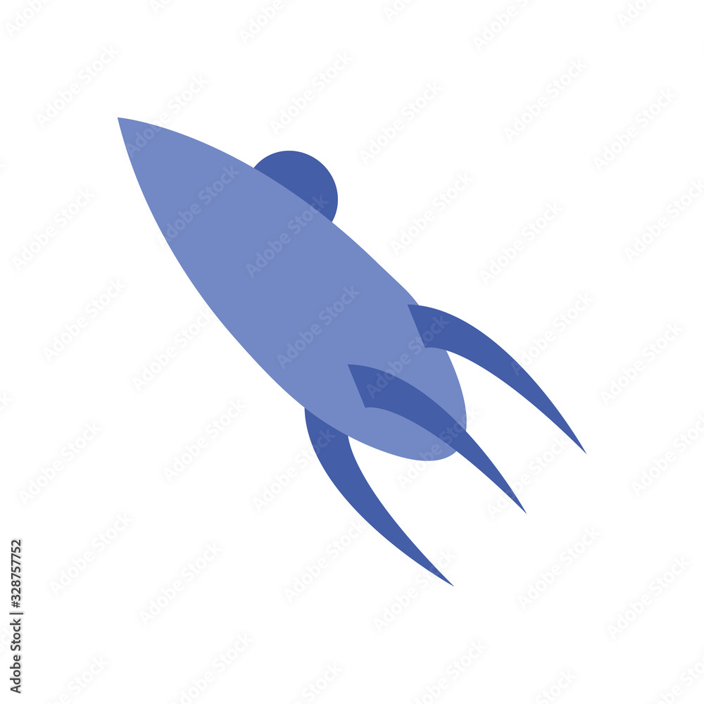 Isolated rocket line style icon vector design Isolated rocket line style icon vector design