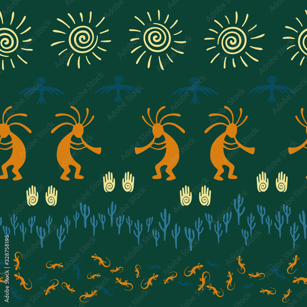 Mythical, design with humpbacked man playing flute musical instrument. Mythical, design with humpbacked man playing flute musical instrument.