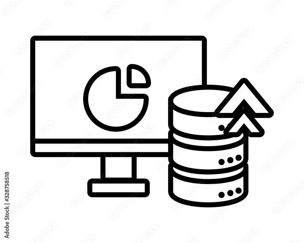 computer screen with digital technology in white background computer screen with digital technology in white background