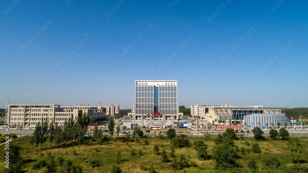 Top view of Luannan No. 1 Middle School Campus, Luannan County, Hebei Province, China