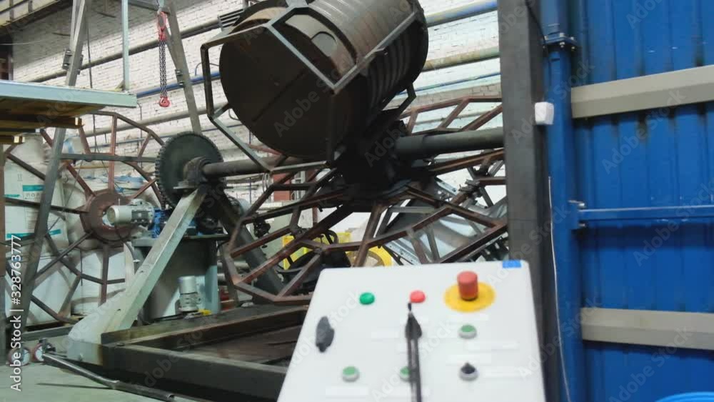 Manufacturing process control panel at the factory for the production ...